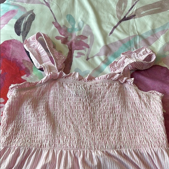 Eloquii Pink Ruffled Midi Cotton Sundress - Picture 5 of 7